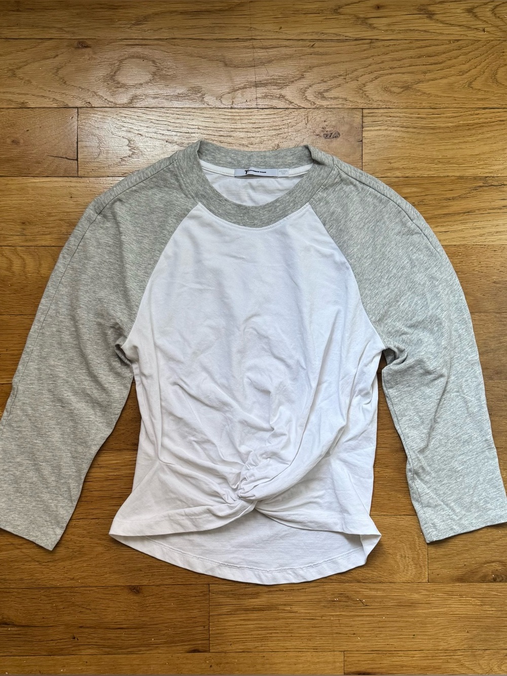 T by Alexander Wang twist front baseball tee (size: XS)